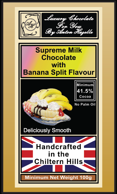 41.5% Supreme Milk Chocolate Banana Split Flavour